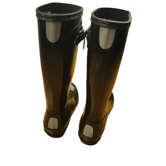 Hunter Original Kids Gloss Rain‎ Boots JFT6000RGL Black Size 5B / 6G Tall Glossy - Picture 8 of 10